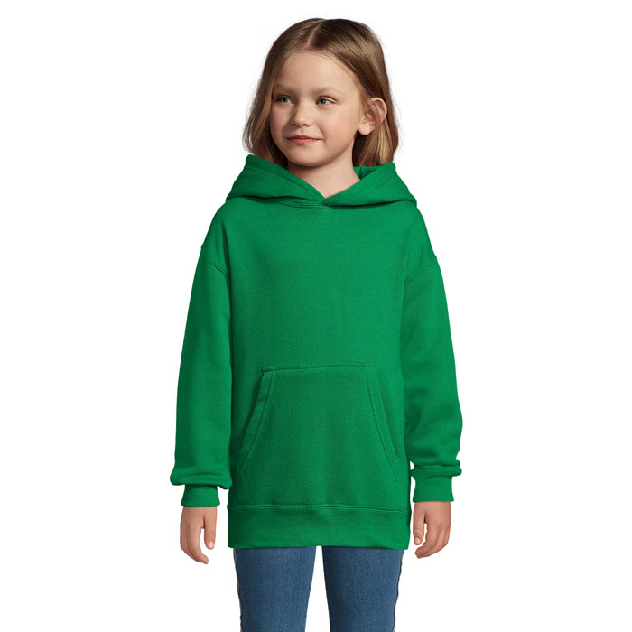 Sweat à capuche publicitaire pour enfant coton 280g SLAM KIDS Vert Prairie